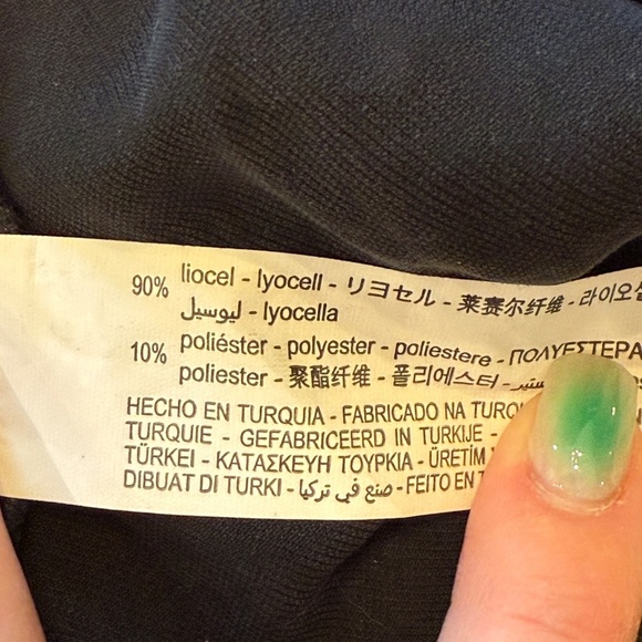 Zara Belted button front midi Shirtdress Black 45098 - Picture 11 of 12